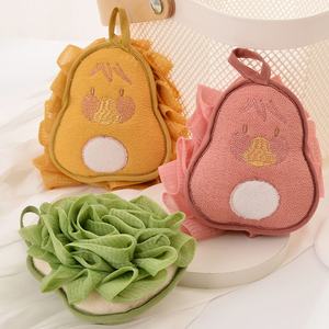 Bola de baño suave en forma de pera de color caramelo, nuevo estilo, no dañino, para fregar el cuerpo, cepillos de baño de burbujas, esponjas, depuradores - Product Image 4