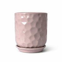 Nouveaux pots de plantes modernes roses en lot de 3 avec trous de drainage pour une utilisation en intérieur et en extérieur, plantes d'intérieur, fleurs, semis, pépinière