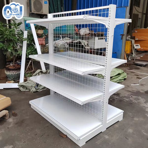 Suzhou Grid Shelf Metal Supermarket Display Rack Freestanding Middleweight Single And Double Sided Convenience Store Use - Product Image 1