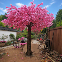 Arbre artificiel réaliste de cerisier en fleurs, décoratif d'intérieur, faux arbre de Sakura avec fleurs roses pour projets paysagers événementiels