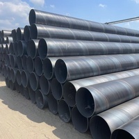 Tuyau en acier soudé en spirale de grand diamètre, technique SMAW, noir, grade Q345B/Q235B, plus populaire en Chine, autres normes, résistant à l'abrasion