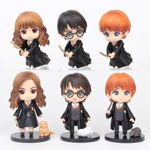 Set di 6 Statuette Q Posket di <span class=keywords><strong>Harry</strong></span> <span class=keywords><strong>Potter</strong></span>, Personaggi di Weasley, Hermione, Ron e <span class=keywords><strong>Harry</strong></span>, Action Figure Anime per Regalo o Decorazione Torta - Product Image 2
