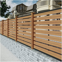Panneaux de clôture WPC avec poteaux – Système de clôture de jardin composite extérieur pour projets de terrasses et de clôtures résidentielles