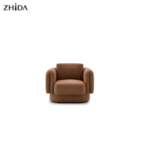 Fauteuil inclinable individuel de salon nordique le plus populaire, avec structure en bois massif et revêtement en tissu, pour l'extérieur