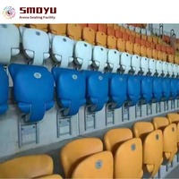 Sièges de stade à bascule automatique en aluminium et HDPE, bancs pour gradins publics, usine leader exportatrice