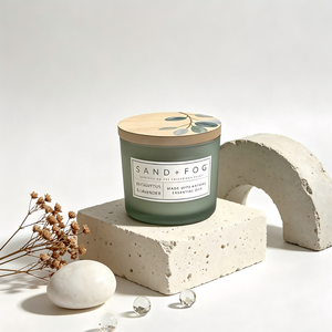 Vela Perfumada Redonda con Tapas de Madera para Recuerdo de Boda, Vela Perfumada de Cera de Soja Hecha a Mano para Cumpleaños y Navidad - Product Image 1