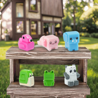 Statue d'animal de jardin 3D originale, faite à la main, en résine, Axolotl, grenouille, escargot, éléphant, vache et panda, figurines de dessin animé