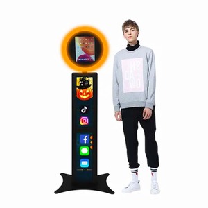 Photomaton tout-<span class=keywords><strong>en</strong></span>-un 13 <span class=keywords><strong>Air</strong></span> Split DSLR avec imprimante et appareil photo, support mural ovale blanc, surface annulaire - Product Image 2