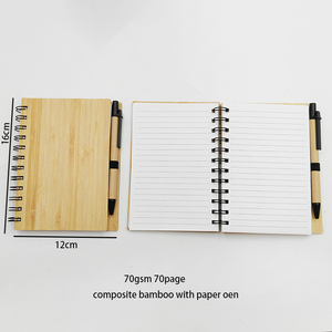 Sinh Thái Thân Thiện Với 100% Tre Máy Tính Xách Tay Tái Chế Bằng Gỗ Bìa Máy Tính Xách Tay A5 Tùy Chỉnh Tạp Chí Nhật Ký Nhật Ký Kế Hoạch Với Bút - Product Image 5