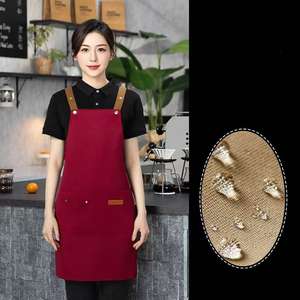 Waterproof Kitchen Apron for Women/Men With <b>Pockets</b> Work Mandil Cleaning Pinafore Restaurant Shop Waiter Work Uniform - Product Image 6