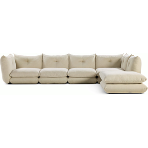 Premium Luxury Modular Sectional Sofa Stacked <b>Pillow</b> Design <b>Large</b> Scale Lounge Couch for Mansion - Product Image 1