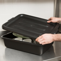 Itchen-caja de almacenamiento y transporte para restaurante, contenedor de plástico para autobús con cubierta