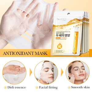 Masque facial en coton BIOAQUA Factory Cosmetics, blanchissant, éclaircissant, hydratant, à la niacinamide, à la vitamine C, soin <span class=keywords><strong>de</strong></span> beauté, raffermissant, pour peaux sèches - Product Image 4