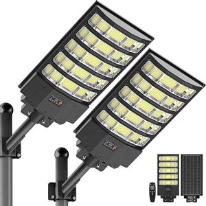 ไฟถนน LED SMD 5730 ความสว่างสูง 800 ชิ้น  แบบรวมทุกอย่างไว้ในหนึ่งเดียว  วัสดุ ABS  กันน้ำ IP65  ใช้พลังงานแสงอาทิตย์  แสงสีขาว 6000K เหมือนแสงกลางวัน - Product Image 1