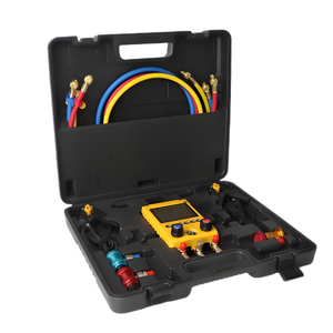MG-100C Digital Manifold Gauges para Uso Doméstico HVAC Refrigeração 2-Valve Pressure Measuring Instruments para R22 R32 R134A - Product Image 1