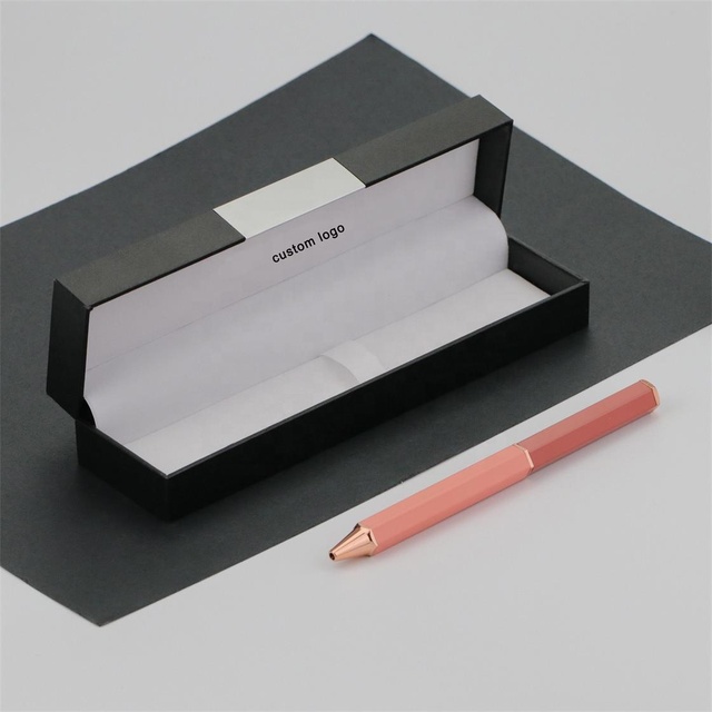 Multi Color Hot Sale Business Metal Signature Pen Office Advertising Hexagon Pen Custom Logo