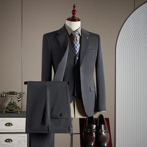 Autunno inverno <span class=keywords><strong>abito</strong></span> <span class=keywords><strong>Casual</strong></span> <span class=keywords><strong>da</strong></span> <span class=keywords><strong>uomo</strong></span> di fascia alta giacca monopetto con cerniera Flat Front pettinato per <span class=keywords><strong>abito</strong></span> <span class=keywords><strong>da</strong></span> sposa <span class=keywords><strong>da</strong></span> sposo - Product Image 1