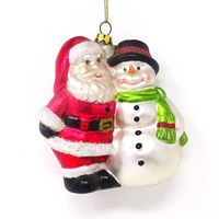 Vente en gros navidad productos novedosos 2025 mignon bonhomme de neige famille câlin ornements de boîte-cadeau