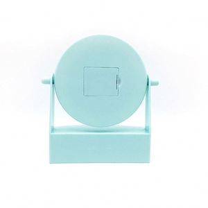 OEM Hồng Xanh Điều Chỉnh Độ Sáng Pin Led Light <span class=keywords><strong>Round</strong></span> Make Up Bảng Gương Nhựa Với Hộp Lưu Trữ Nhỏ - Product Image 3