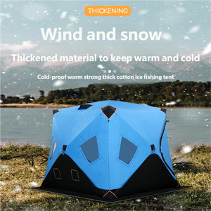 <span class=keywords><strong>Tente</strong></span> <span class=keywords><strong>de</strong></span> camping d'hiver pour la <span class=keywords><strong>pêche</strong></span> sur glace en montagne, <span class=keywords><strong>tente</strong></span> cube épaisse en tissu Oxford 210D, structure en fibre <span class=keywords><strong>de</strong></span> verre, coupe-vent, imperméable, installation facile - Product Image 5