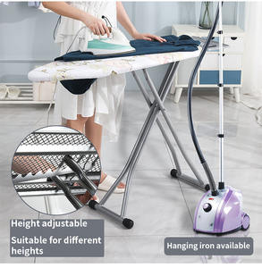 Planche à repasser pliable portable grande taille 2026 améliorée pour chambre d'hôtel et salle de bain, en maille métallique - Product Image 6