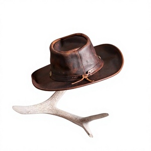 Chapeau de cowboy en cuir véritable personnalisé, artisanat, mode unisexe, adultes, plage, voyage, décontracté, confortable, durable, quatre saisons - Product Image 4