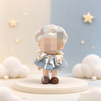 [Uniquement en tissu] Accessoires pour poupées, vêtements pour poupées en peluche de 10 cm, costume de bonhomme de neige pour enfant, style Halloween et Noël.