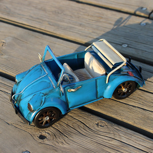 Modellino <span class=keywords><strong>Auto</strong></span> d'<span class=keywords><strong>Epoca</strong></span> Art Déco in Metallo, Artigianato con Motivo Verticale in Lamiera di Ferro per Decorazione Casa e Regali Creativi - Product Image 3