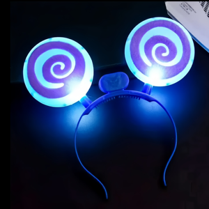 Top vente LED paillettes sucette bandeau en plastique luminescent épingle à cheveux pour les enfants retour à l'école Halloween Graduation Diwali - Product Image 3