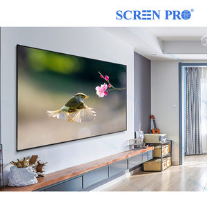 Écran de projection fixe SCREENPRO <span class=keywords><strong>Home</strong></span> Cinema ALR 8K HDR 3D Ready, gain amélioré, gris cristal, noir diamant, montage mural - Product Image 1