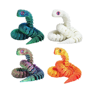 Modelo de Serpiente Víbora Impreso en 3D, Artesanía Realista con Colores y Articulaciones Móviles, Figura Animal Creativa para Uso Decorativo - Product Image 2