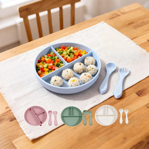 Ensemble de cuillères d'alimentation pour bébé en silicone, avec bol et fourchette, pour nourrissons de 0 à 12 mois, ustensiles souples de qualité alimentaire, sûrs et résistants aux hautes températures - Product Image 4
