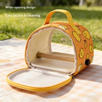 Sac de transport pour oiseaux, imperméable, pliable, portable, respirant, transparent, ovale, pour perruches et canaris