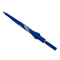 Parapluie de golf révolutionnaire classique bleu saphir à impression multi-panneaux anti-inversion, double couche ventilée, avec mécanisme de déclenchement rapide et protection UV