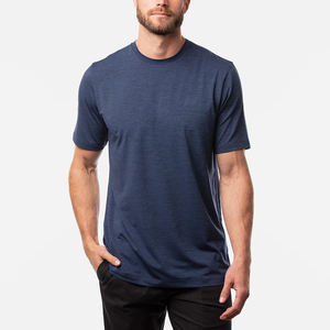 T-shirt unisexe streetwear à col montant en polyester 100% de haute qualité pour homme vente en gros - Product Image 1