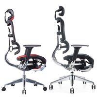 Chaise de bureau de luxe à dossier haut avec accoudoirs 3D, cadre en aluminium massif, chaise de jeu ergonomique avec repose-pieds