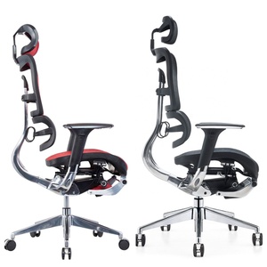 3D tay vịn sang trọng cao trở lại ghế thương mại khung nhôm rắn Ergonomic Ghế chơi game với chỗ để chân - Product Image 1