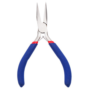 Xinrui Hardware Needle Nose Pliers 4.5 Inch Stainless Steel Precision Jewelry DIY Tools Pointed Beak Blue Red Handles - Product Image 3