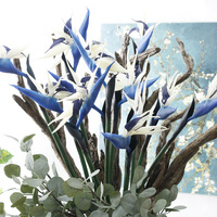 Fleur artificielle oiseau de paradis silicone Strelitzia reginae décoration de la maison