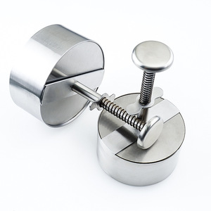 Presse à hamburgers et raviolis 2-en-1 en acier inoxydable à ressort pour hamburgers faits <span class=keywords><strong>maison</strong></span>, enveloppes de hamburgers et <span class=keywords><strong>mini</strong></span>-crêpes - Product Image 3