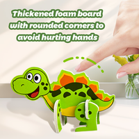 Rompecabezas 3D Personalizado para Niños, Rompecabezas de Animales de Dibujos Animados, Juego de Mesa Educativo Montessori, Juguetes de Bricolaje para Niños y Niñas