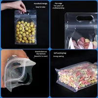 Sacs d'emballage en BOPP haute transparence avec fermeture éclair, résistants à l'humidité, refermables, pour le stockage de vêtements, vente au détail et en gros
