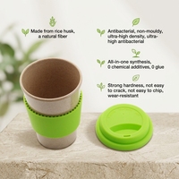 Tasse à café réutilisable personnalisée pour barista, en coque de riz, compatible avec les normes standard