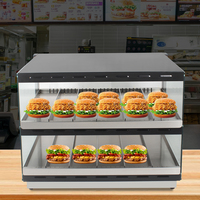 Vitrine chauffante électrique robuste et durable pour la restauration rapide, armoire chauffante pour hamburgers