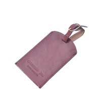 Étiquette de bagage en cuir véritable