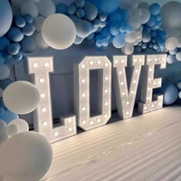 Lettres lumineuses personnalisées pour mariage, décoration extérieure, 4 pieds, bandes LED étanches IP65, télécommande, fête, anniversaire, hôpitaux, écoles