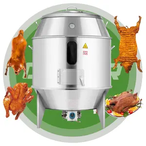 Máquina de barbacoa china de 3 capas, asador de pollo, asador de pato para asar, Gas, cerdo, carbón, Comercial