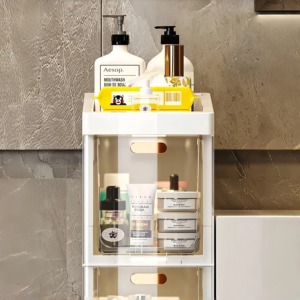 14/18/22cm 다기능 틈새 선반 욕실 바닥형 투명 서랍 틈새 수납장 다층 수납 랙 - Product Image 6