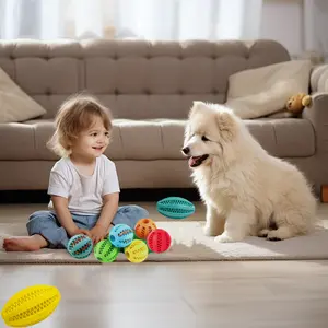 Fabricante de guloseimas interativas para mastigar brinquedo de bola de borracha alimentador lento para cães de estimação