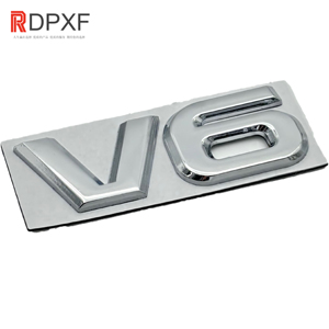 Juego de emblema de coche V8 V6 personalizado-Insignia de motor, emblema de coche universal, logotipo de maletero trasero de metal para modificación de vehículos - Product Image 2